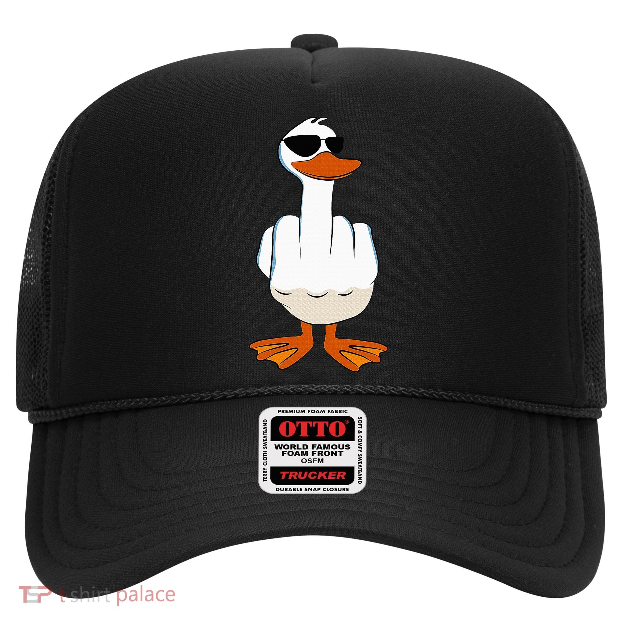 I DonT Give A Duck Funny Middle Finger Offensive Rude Duck Hat