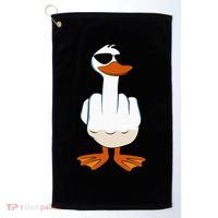 I DonT Give A Duck Funny Middle Finger Offensive Rude Duck Golf Towel thumb 0