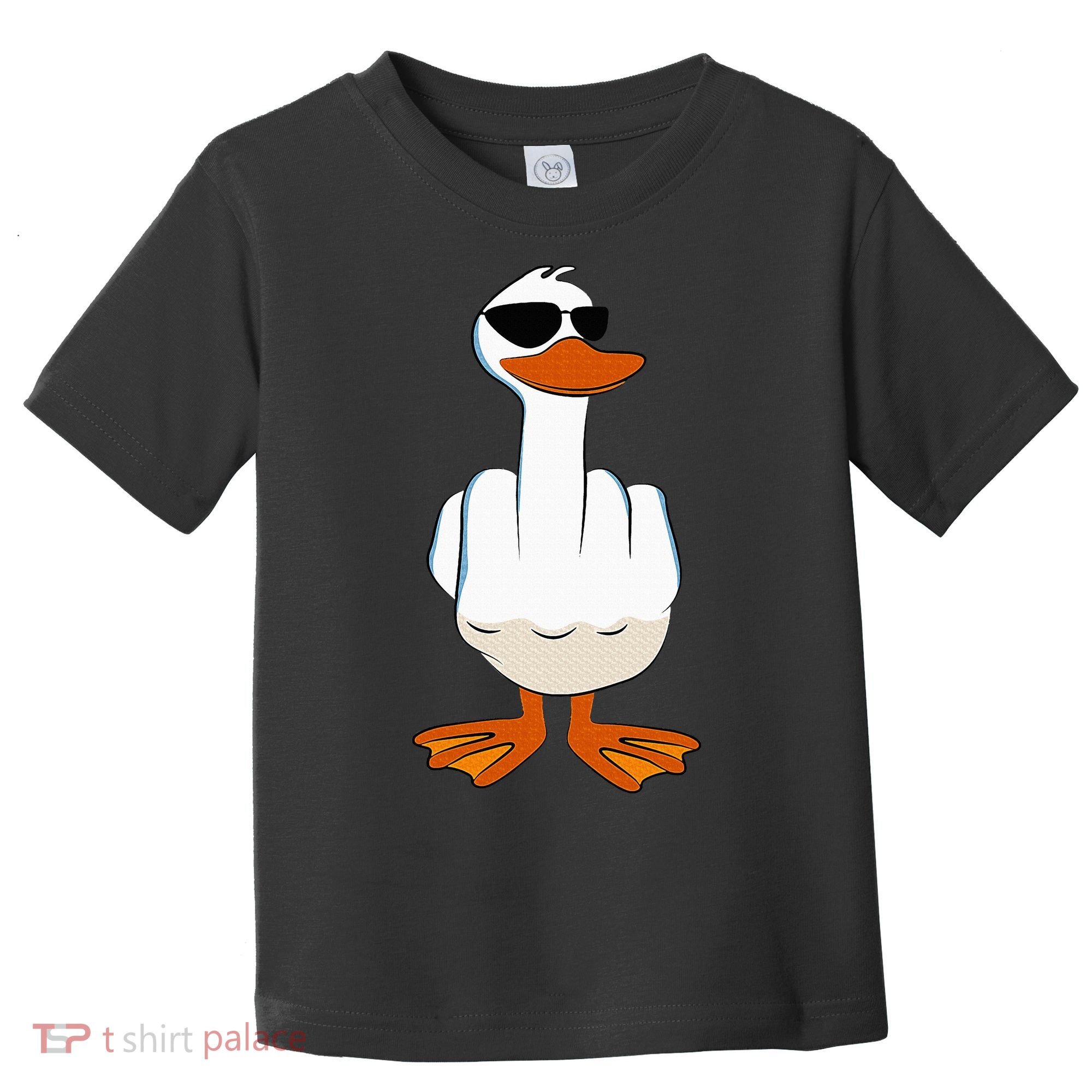 I DonT Give A Duck Funny Middle Finger Offensive Rude Duck Toddler T-Shirt
