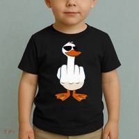 I DonT Give A Duck Funny Middle Finger Offensive Rude Duck Toddler T-Shirt thumb 2