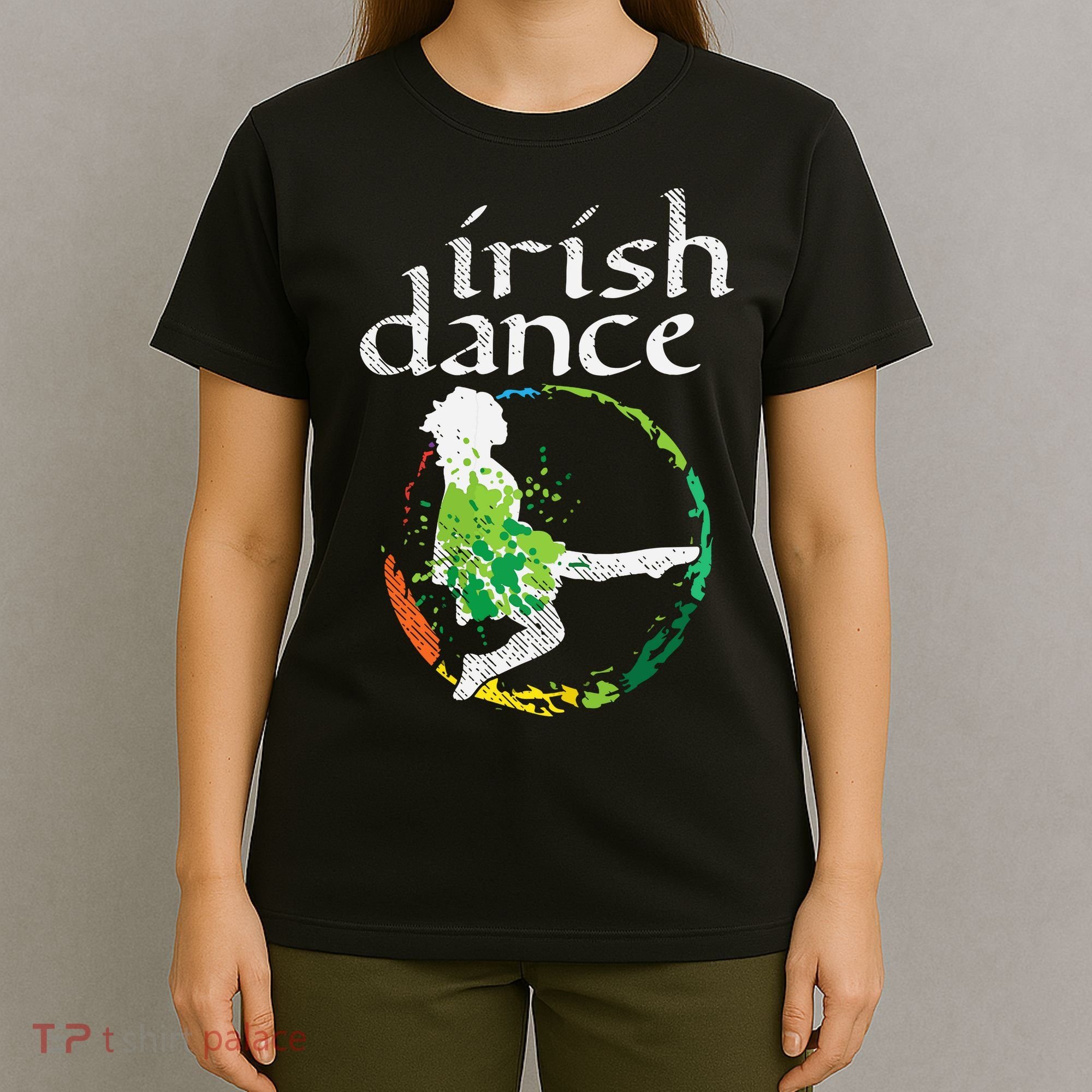Irish Dance Girl Colors St Patricks Day Ceili Dancer Girl T-Shirt