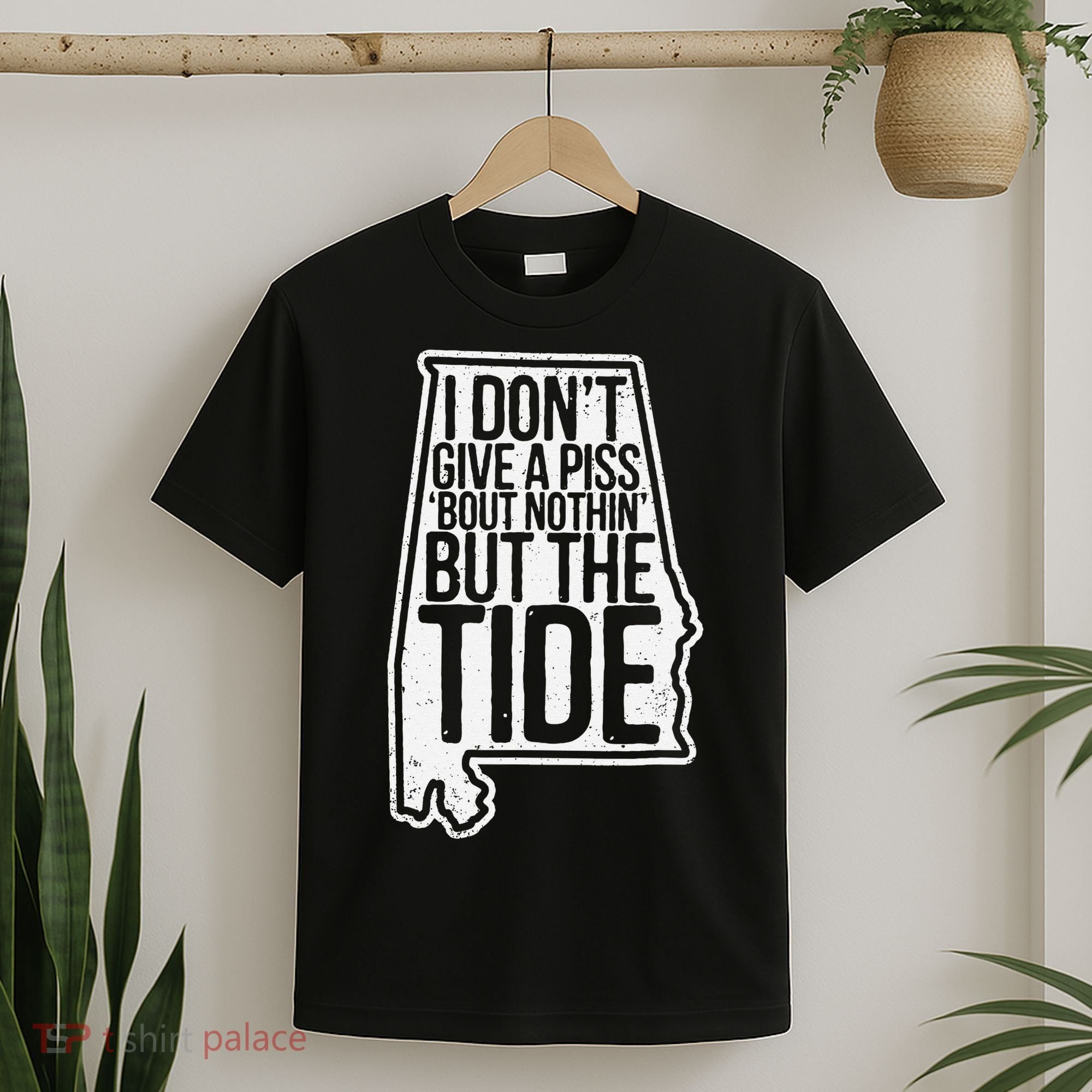 I Don’T Give A Piss About Nothing But The Tide Funny Label T-Shirt
