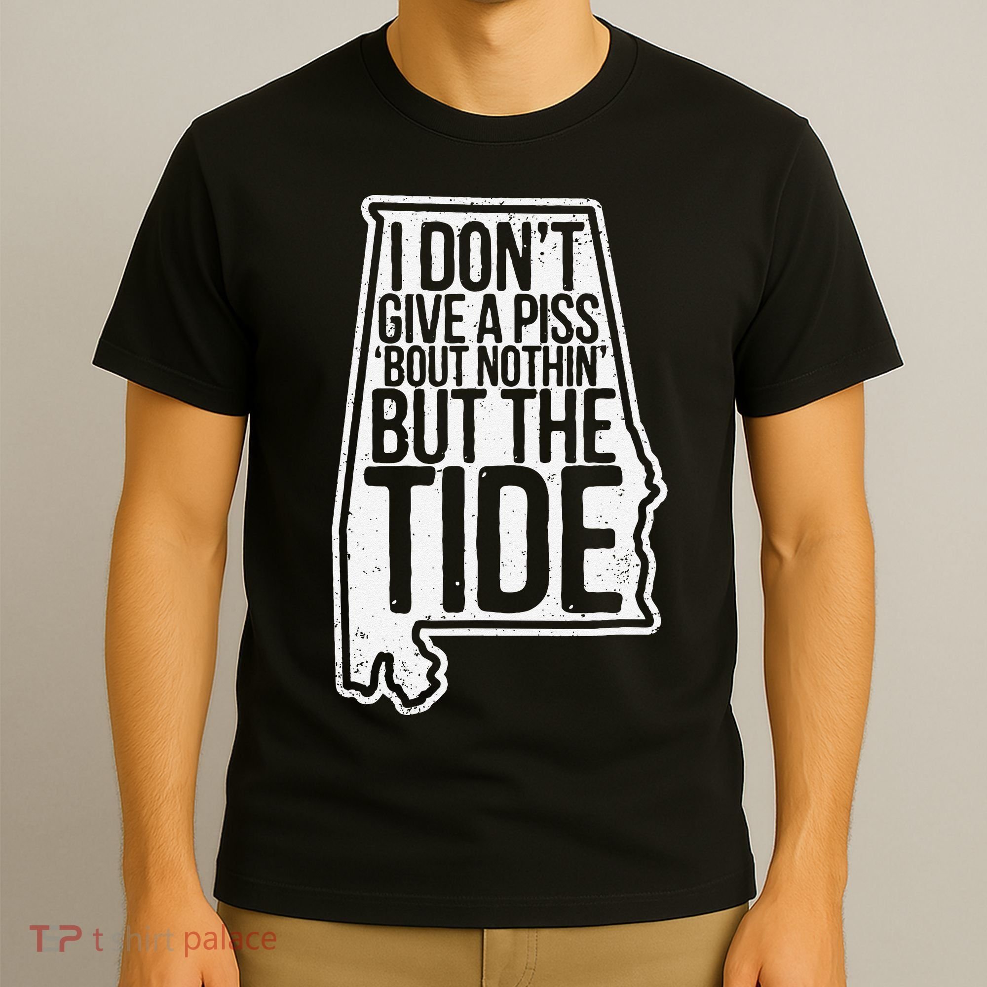 I Don’T Give A Piss About Nothing But The Tide Funny Label T-Shirt