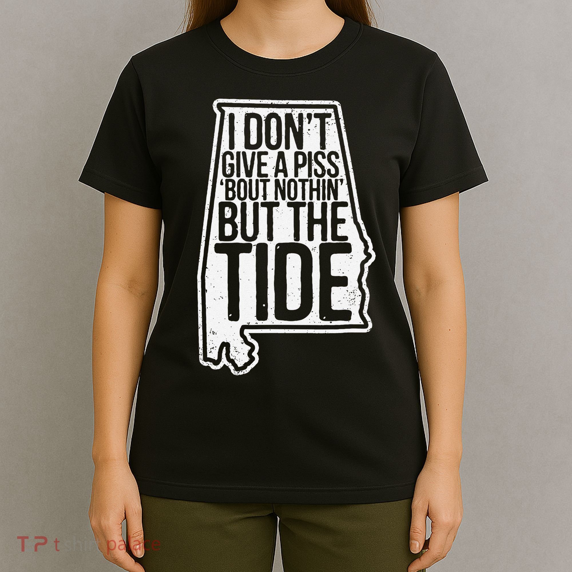 I Don’T Give A Piss About Nothing But The Tide Funny Label T-Shirt