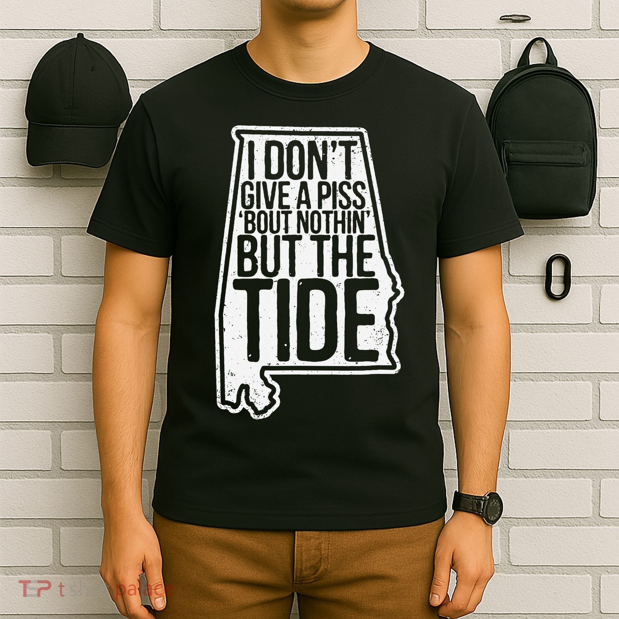 I Don’T Give A Piss About Nothing But The Tide Funny Label T-Shirt