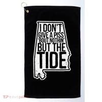 I Don’T Give A Piss About Nothing But The Tide Funny Label Golf Towel thumb 0