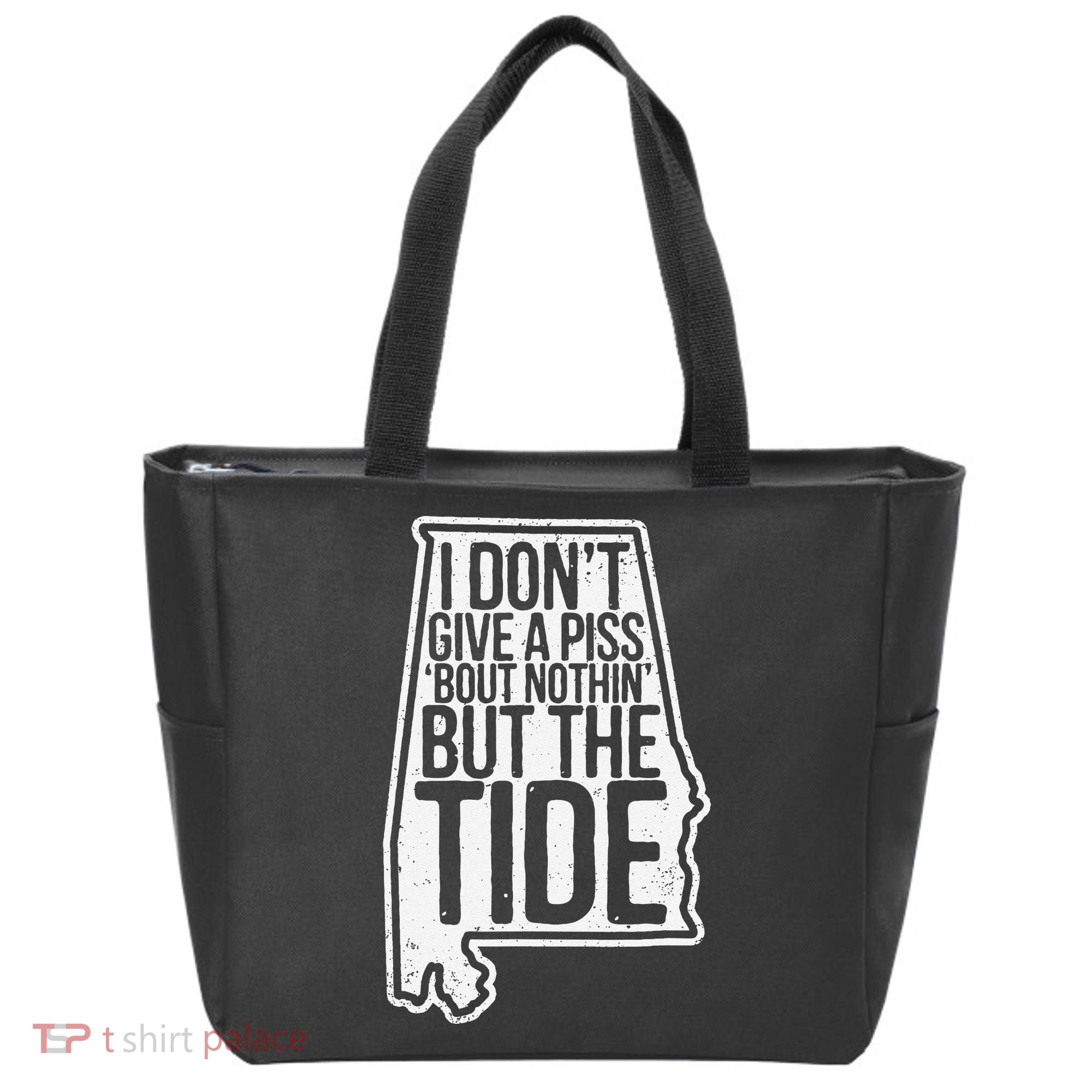 I Don’T Give A Piss About Nothing But The Tide Funny Label Tote Bag
