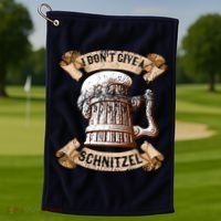 I Don't Give A Schnitzel Oktoberfest Germany Golf Towel thumb 1