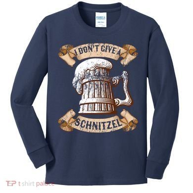 I Don't Give A Schnitzel Oktoberfest Germany Kids Long Sleeve Shirt