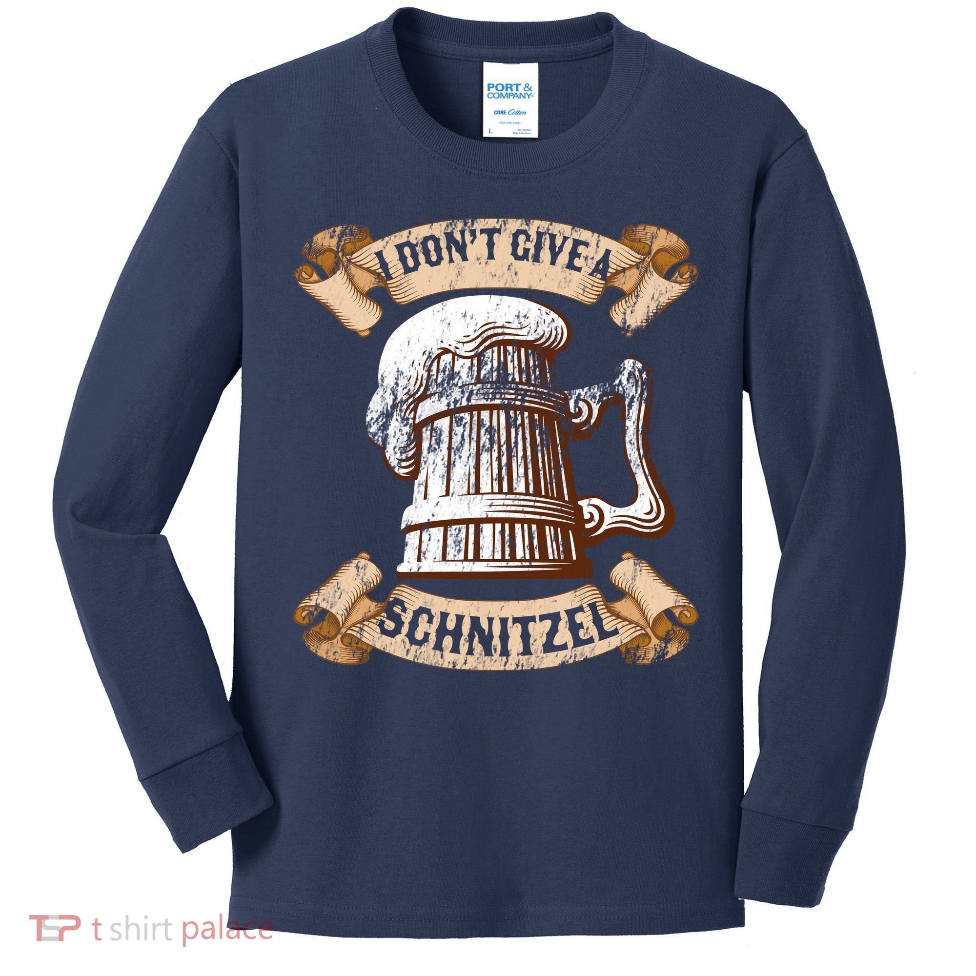 I Don't Give A Schnitzel Oktoberfest Germany Kids Long Sleeve Shirt