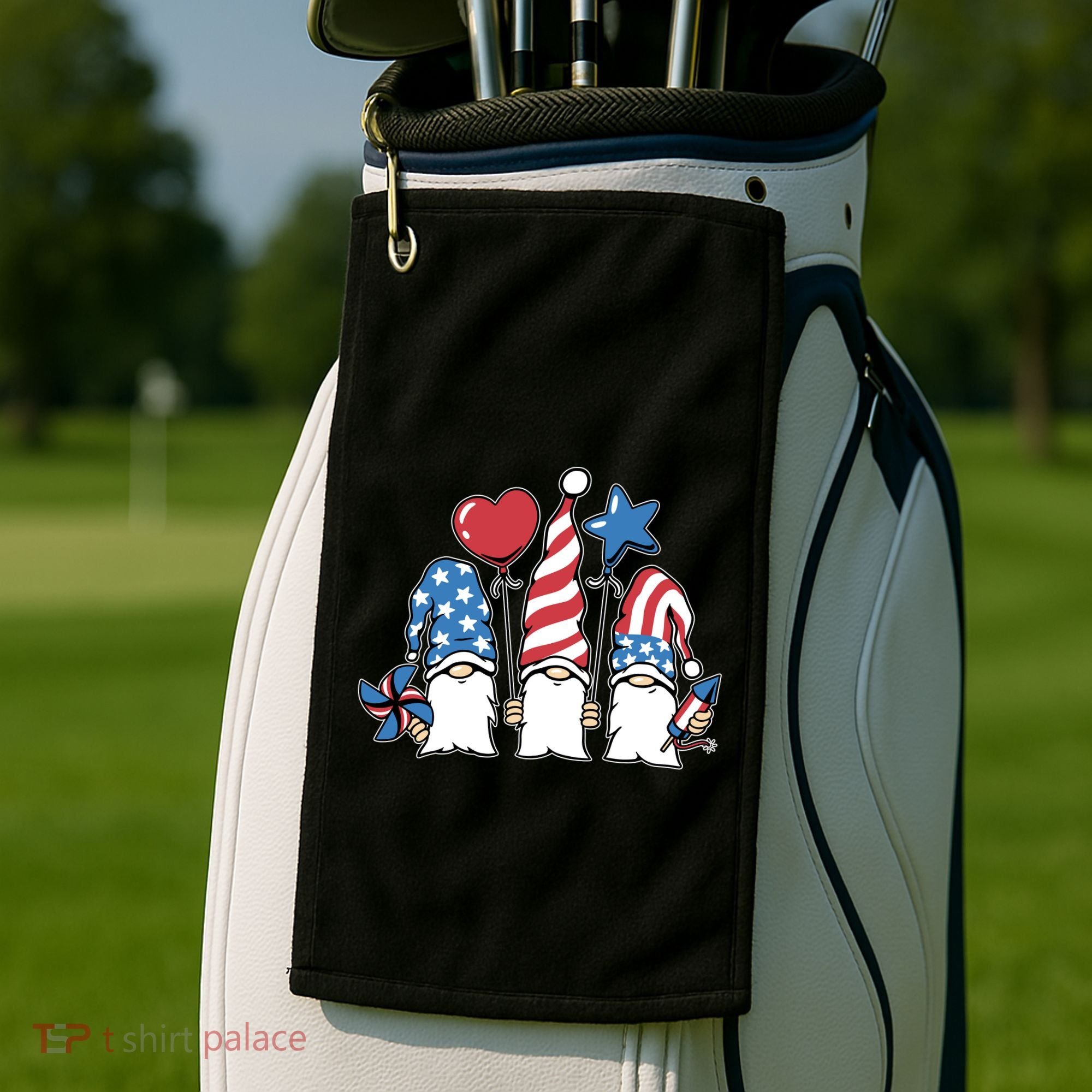 Independence Day Gnome Golf Towel