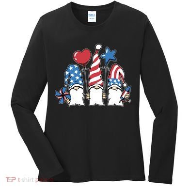 Independence Day Gnome Women's Long Sleeve Shirt