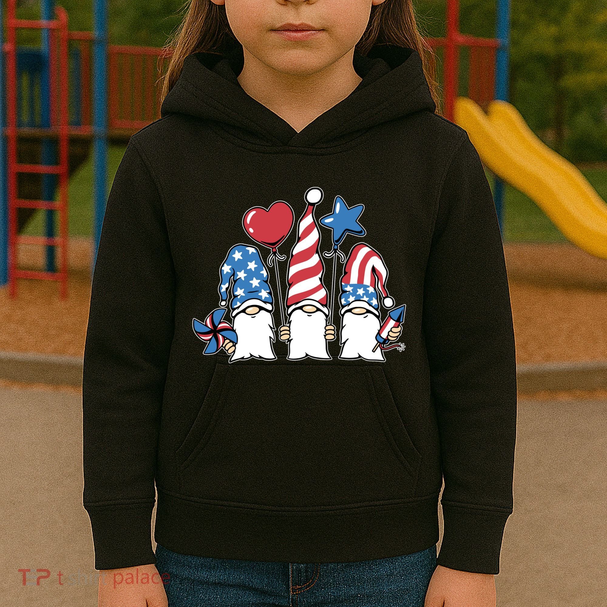 Independence Day Gnome Kids Hoodie