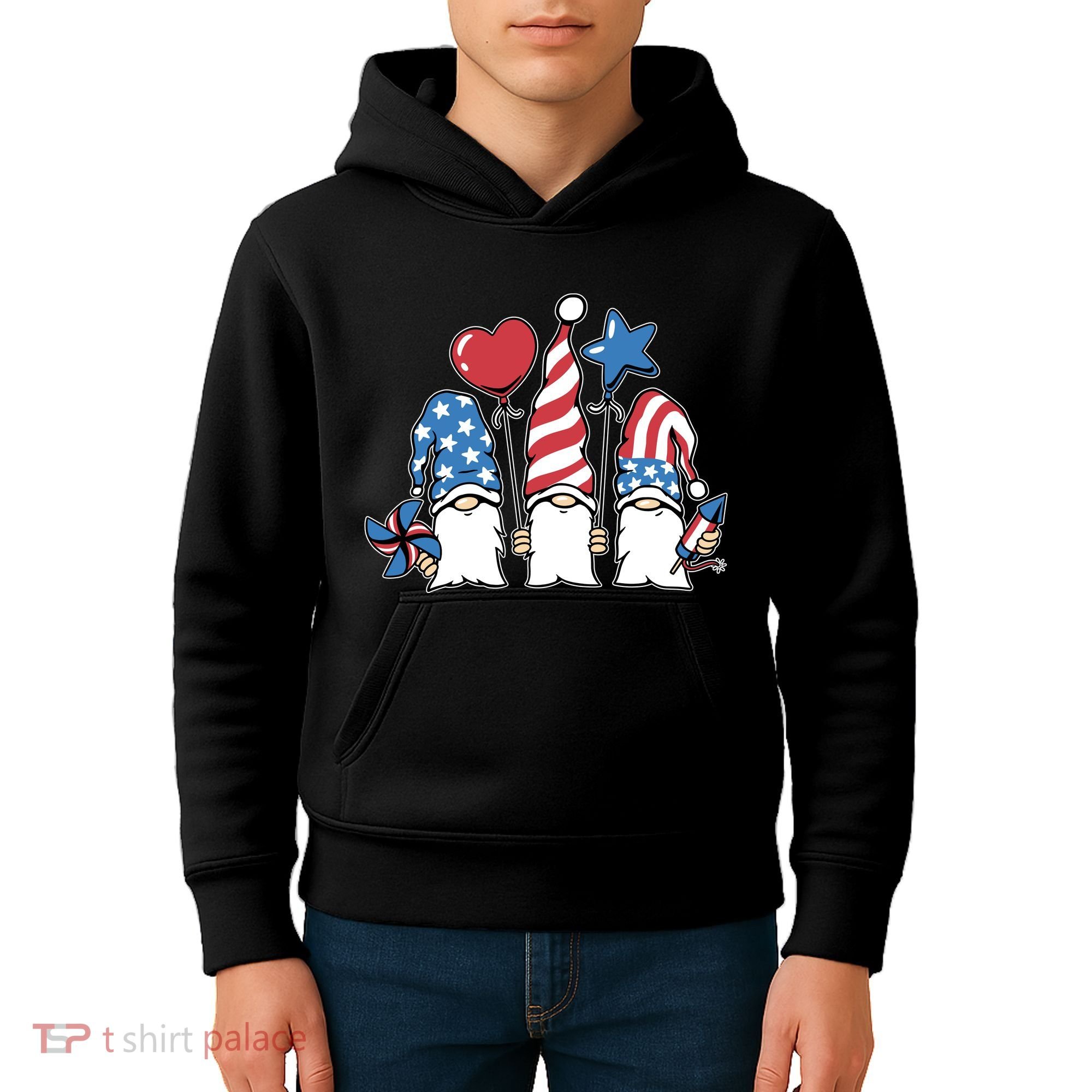 Independence Day Gnome Kids Hoodie