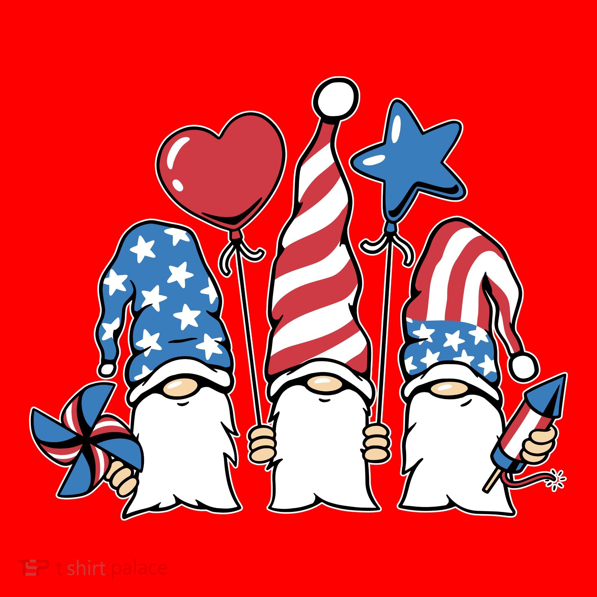 Independence Day Gnome Santa Hat