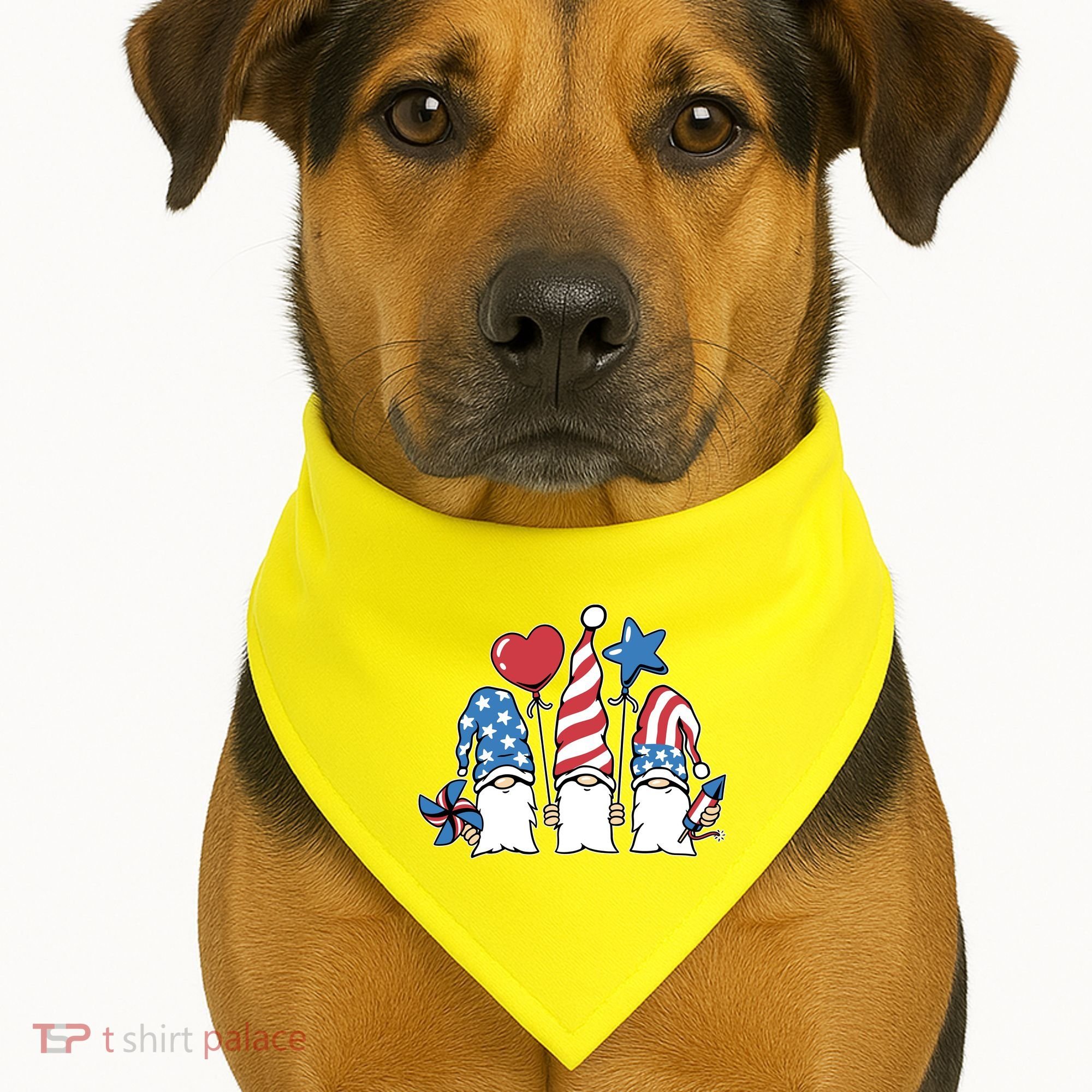 Independence Day Gnome USA-Made Doggie Bandana