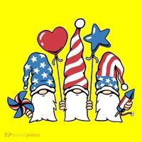 Independence Day Gnome Button thumb 1