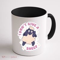 I Don't Give A Sheep Funny Coffee Mug thumb 1