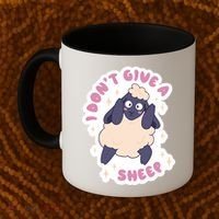 I Don't Give A Sheep Funny Coffee Mug thumb 2