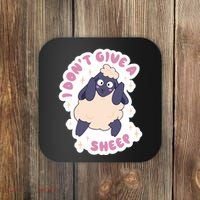 I Don't Give A Sheep Funny Coaster thumb 0