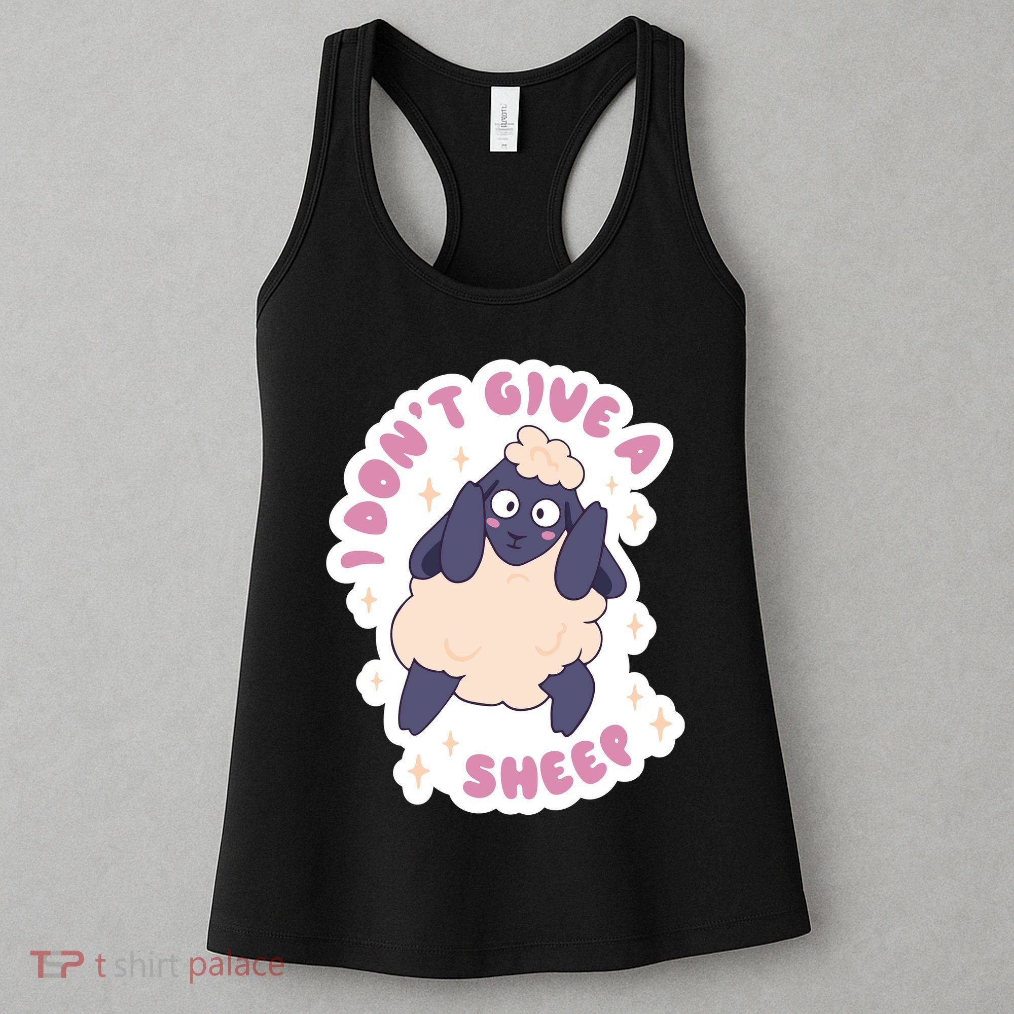 I Don't Give A Sheep Funny Women's Tank Top