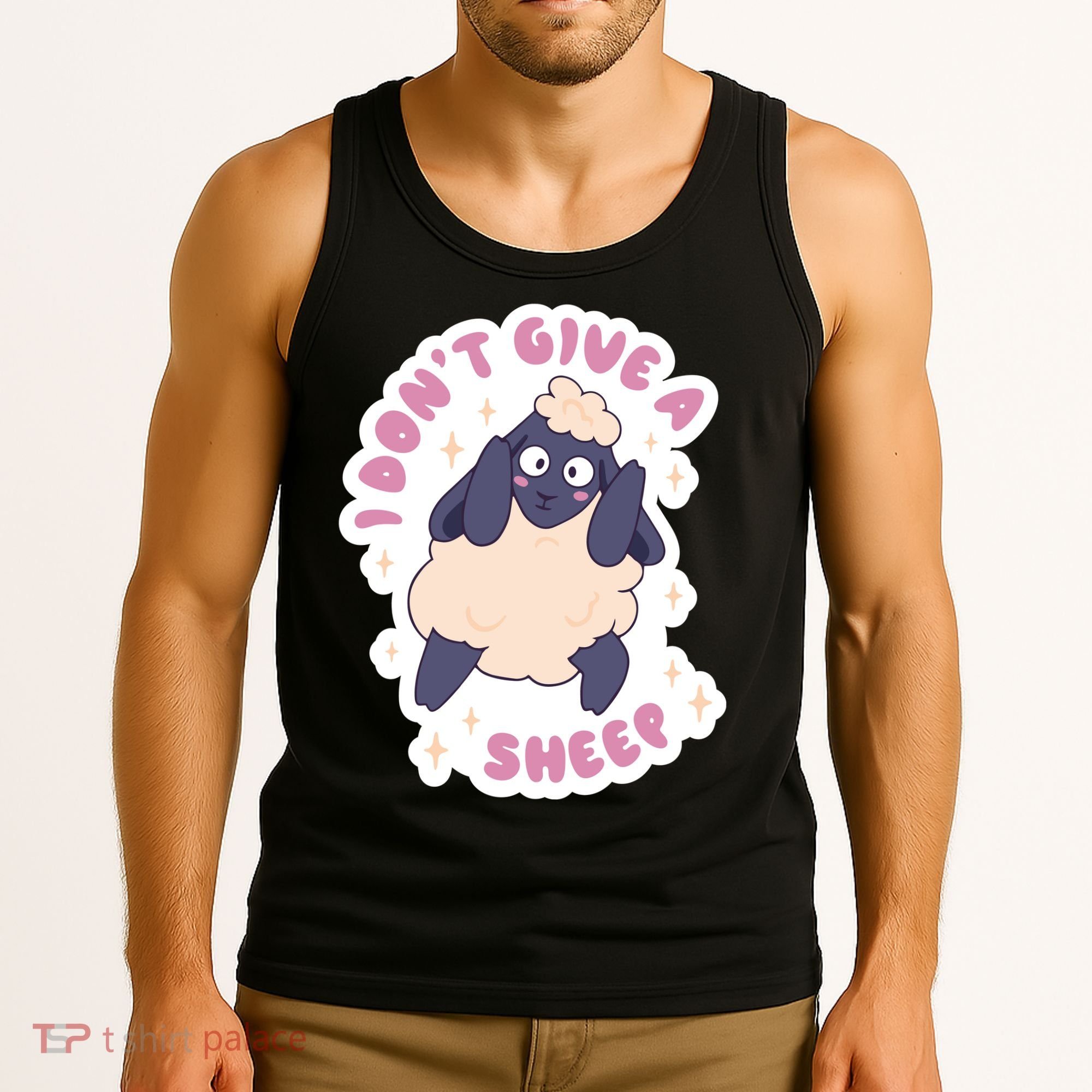 I Don't Give A Sheep Funny Tank Top