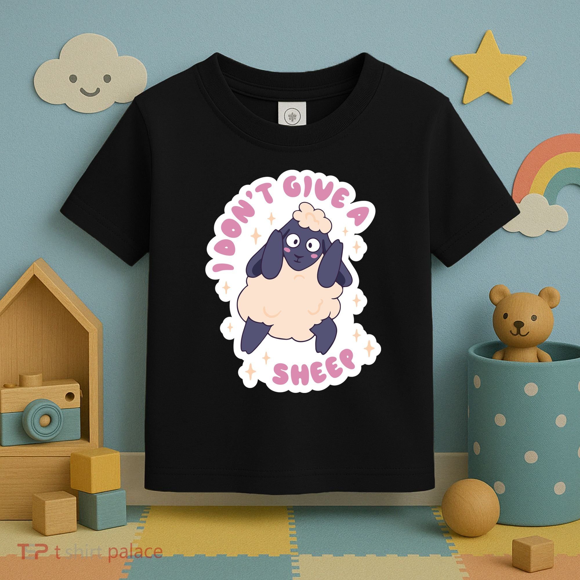 I Don't Give A Sheep Funny Toddler T-Shirt
