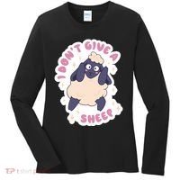 I Don't Give A Sheep Funny Women's Long Sleeve Shirt thumb 0