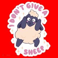 I Don't Give A Sheep Funny Santa Hat thumb 1