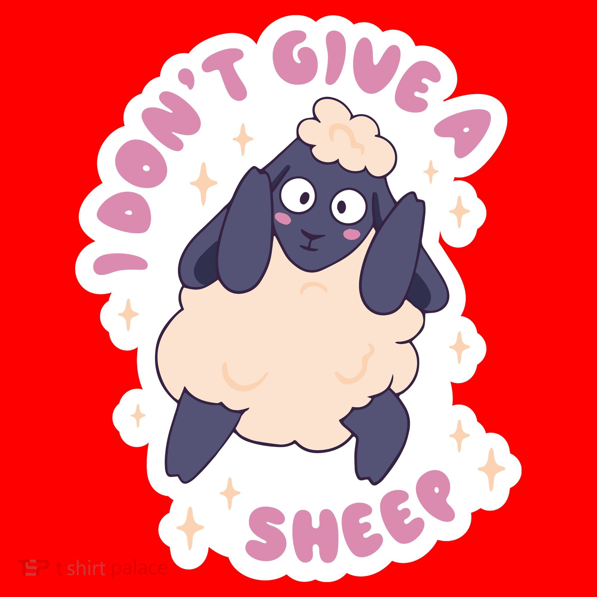 I Don't Give A Sheep Funny Santa Hat
