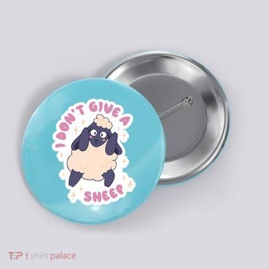 I Don't Give A Sheep Funny Button