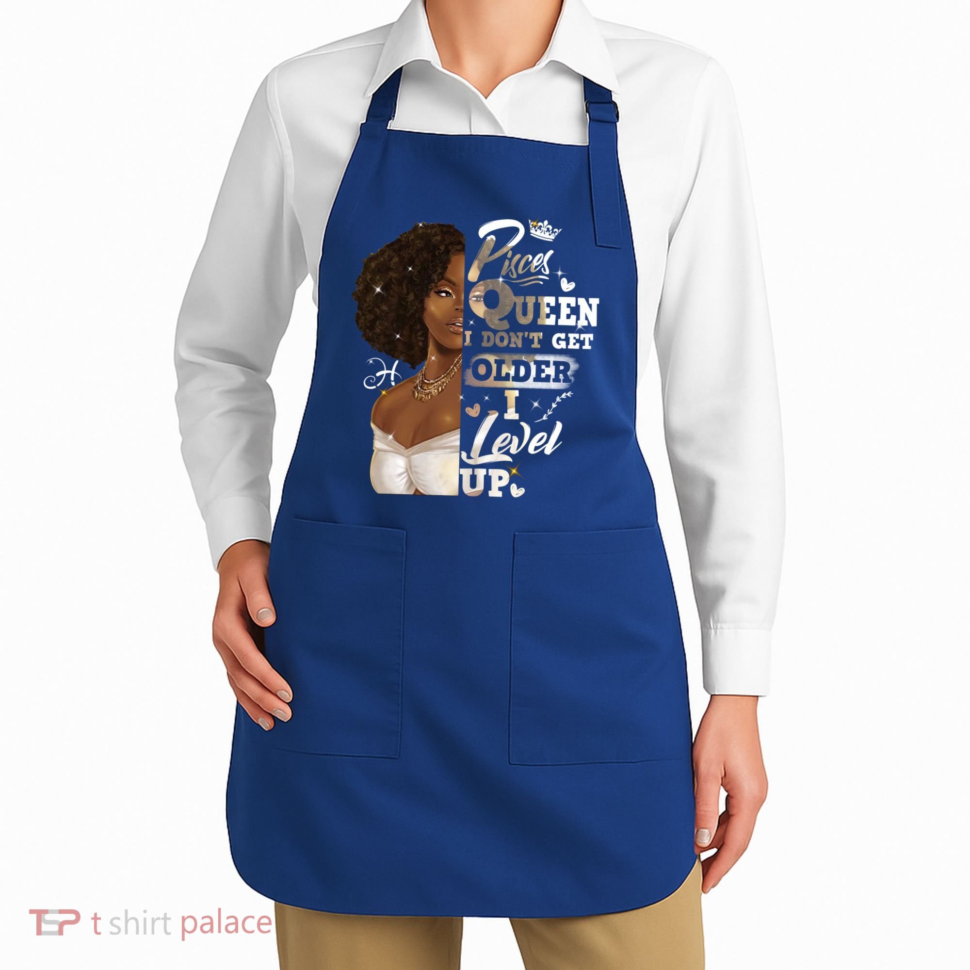 I Dont Get Older I Level Up African American Pisces Gift Apron