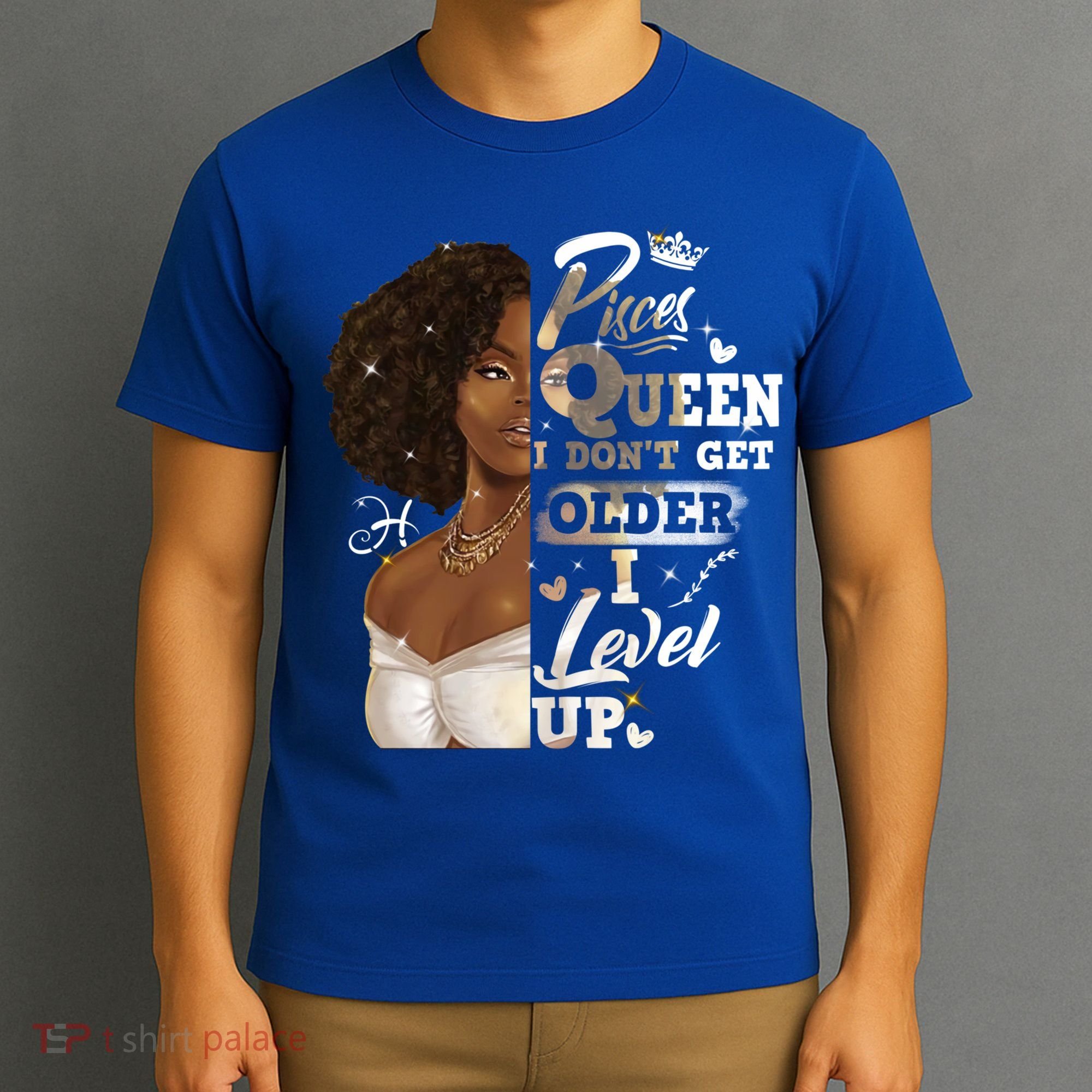 I Dont Get Older I Level Up African American Pisces Gift T-Shirt