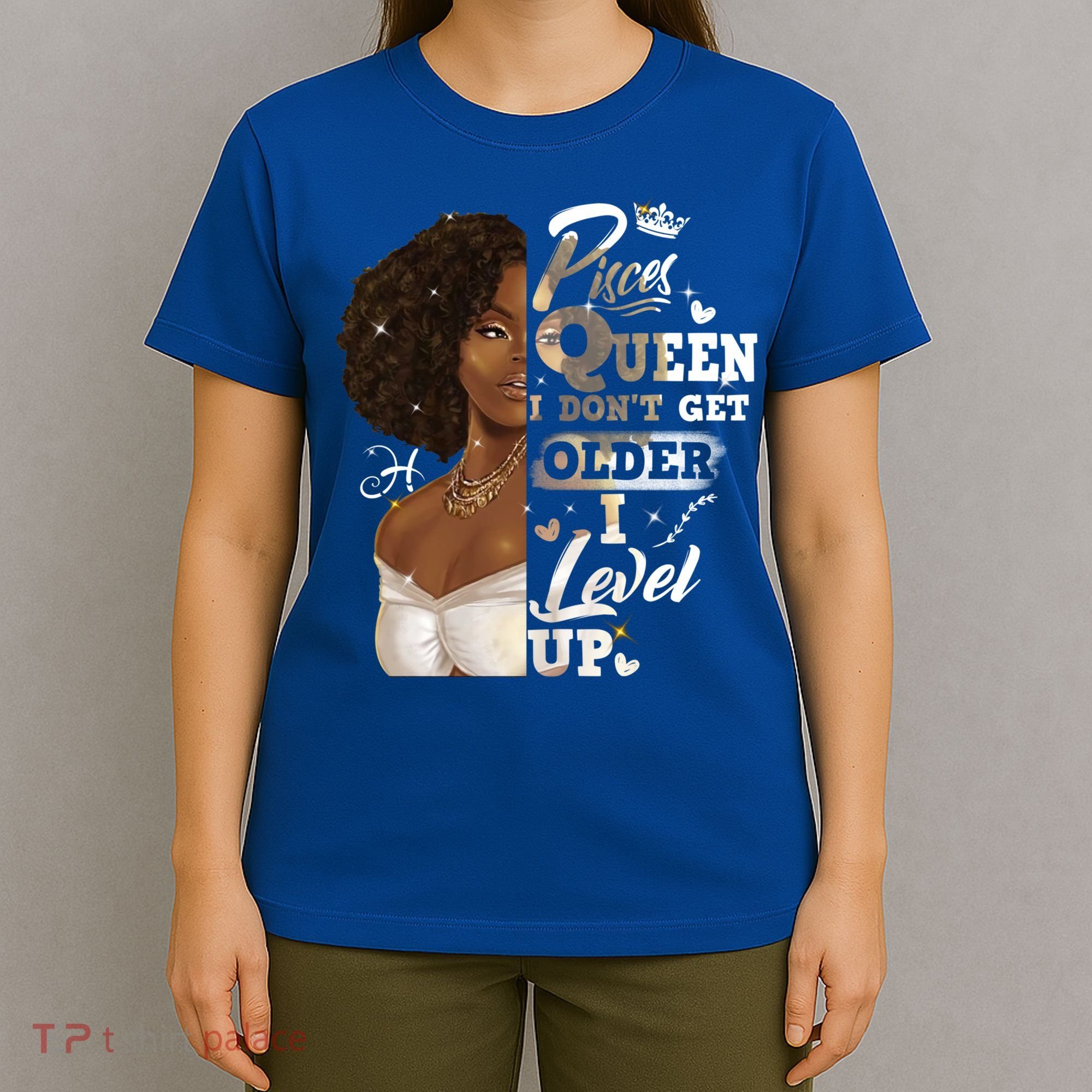 I Dont Get Older I Level Up African American Pisces Gift T-Shirt
