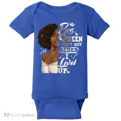 I Dont Get Older I Level Up African American Pisces Gift Baby Bodysuit