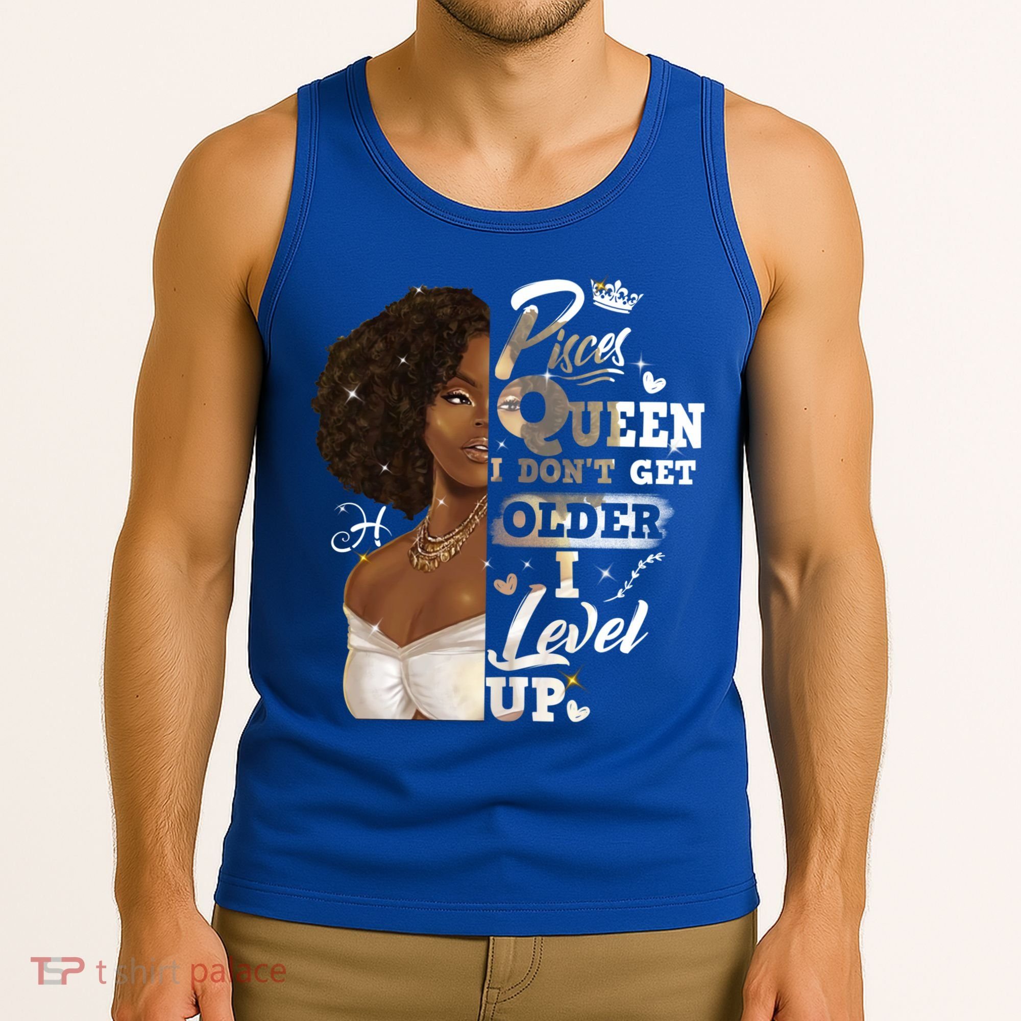 I Dont Get Older I Level Up African American Pisces Gift Tank Top