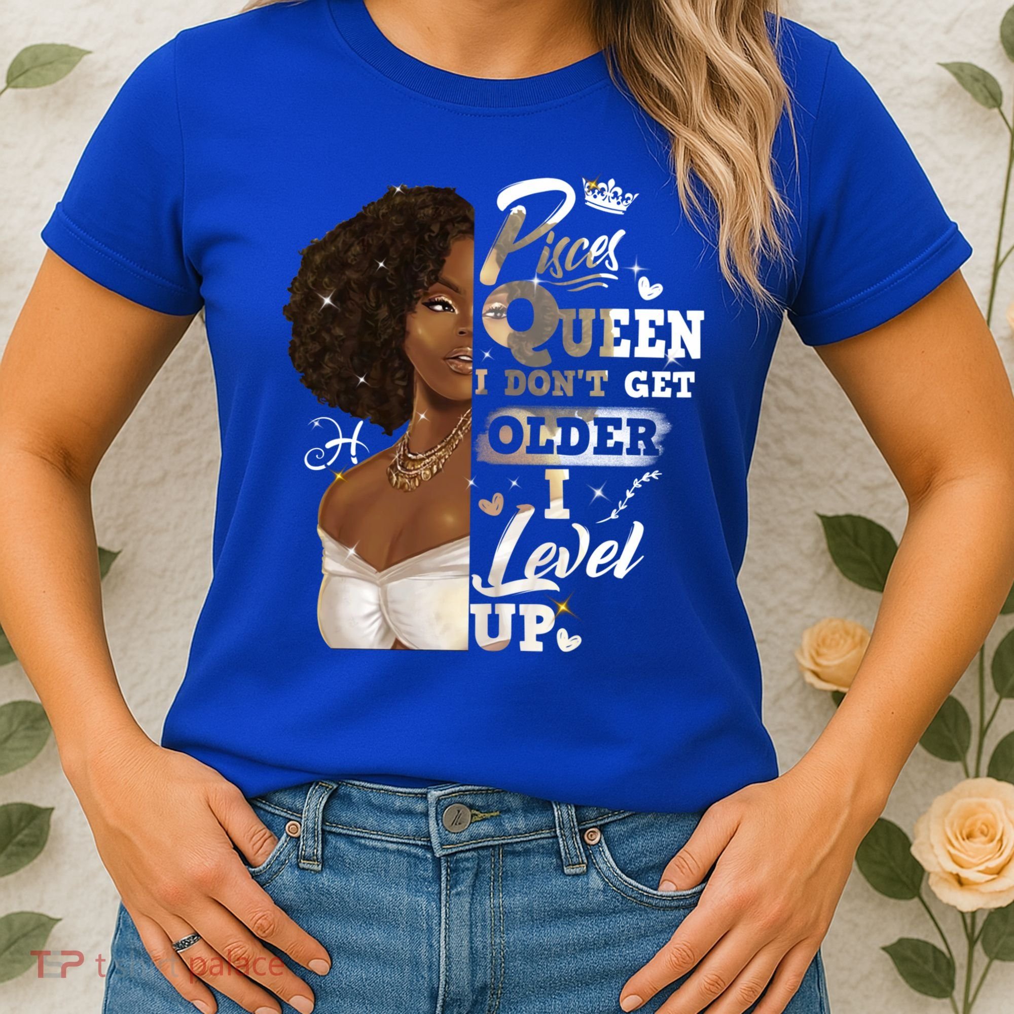 I Dont Get Older I Level Up African American Pisces Gift Women's T-Shirt