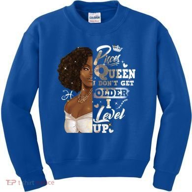 I Dont Get Older I Level Up African American Pisces Gift Kids Sweatshirt