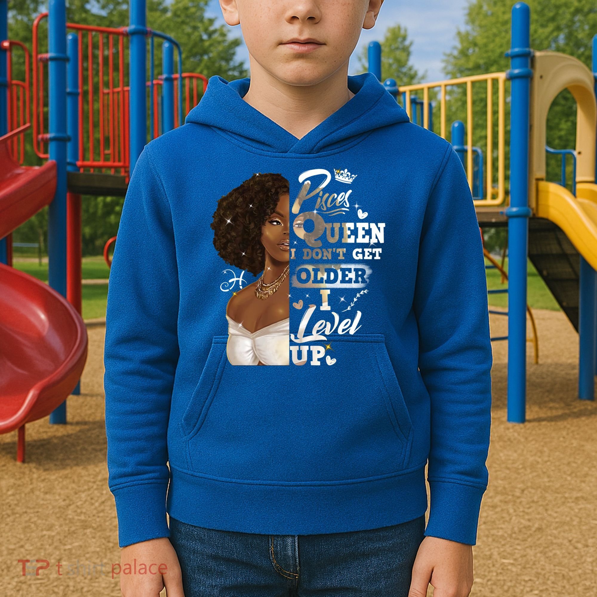 I Dont Get Older I Level Up African American Pisces Gift Kids Hoodie