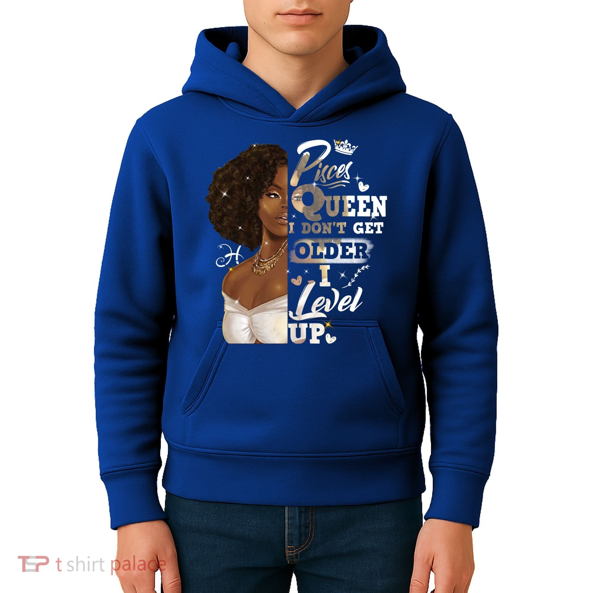 I Dont Get Older I Level Up African American Pisces Gift Kids Hoodie