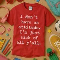 I Don't Have An Attitude I'm Just Sick Of All Ya'll Kids T-Shirt thumb 3