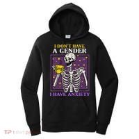 I DonT Have A Gender I Have Anxiety Non Binary Skeleton Women's Hoodie thumb 0