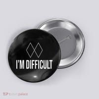 Im Difficult Hoodie Black Diamond Button thumb 0