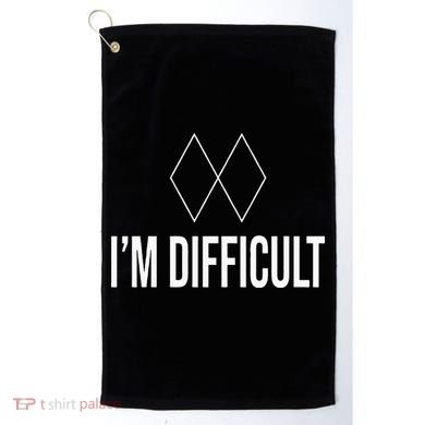 Im Difficult Hoodie Black Diamond Golf Towel