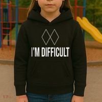 Im Difficult Hoodie Black Diamond Kids Hoodie thumb 3