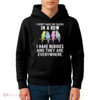 I Dont Have My Ducks In A Row Budgie Lover Parakeet Bird Gift Kids Hoodie thumb 4