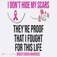 I Dont Hide My Scars They Are The Proof Breast Cancer Women's V-Neck T-Shirt thumb 4
