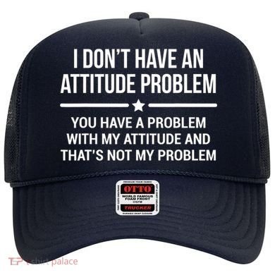 I Don't Have An Attitude Problem Funny Sarcasm Tee Hat
