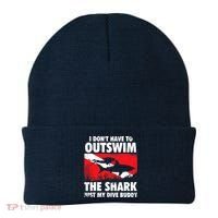 I Don't Have To Outswim The Shark - Scuba Diving Buddy Diver Beanie thumb 0