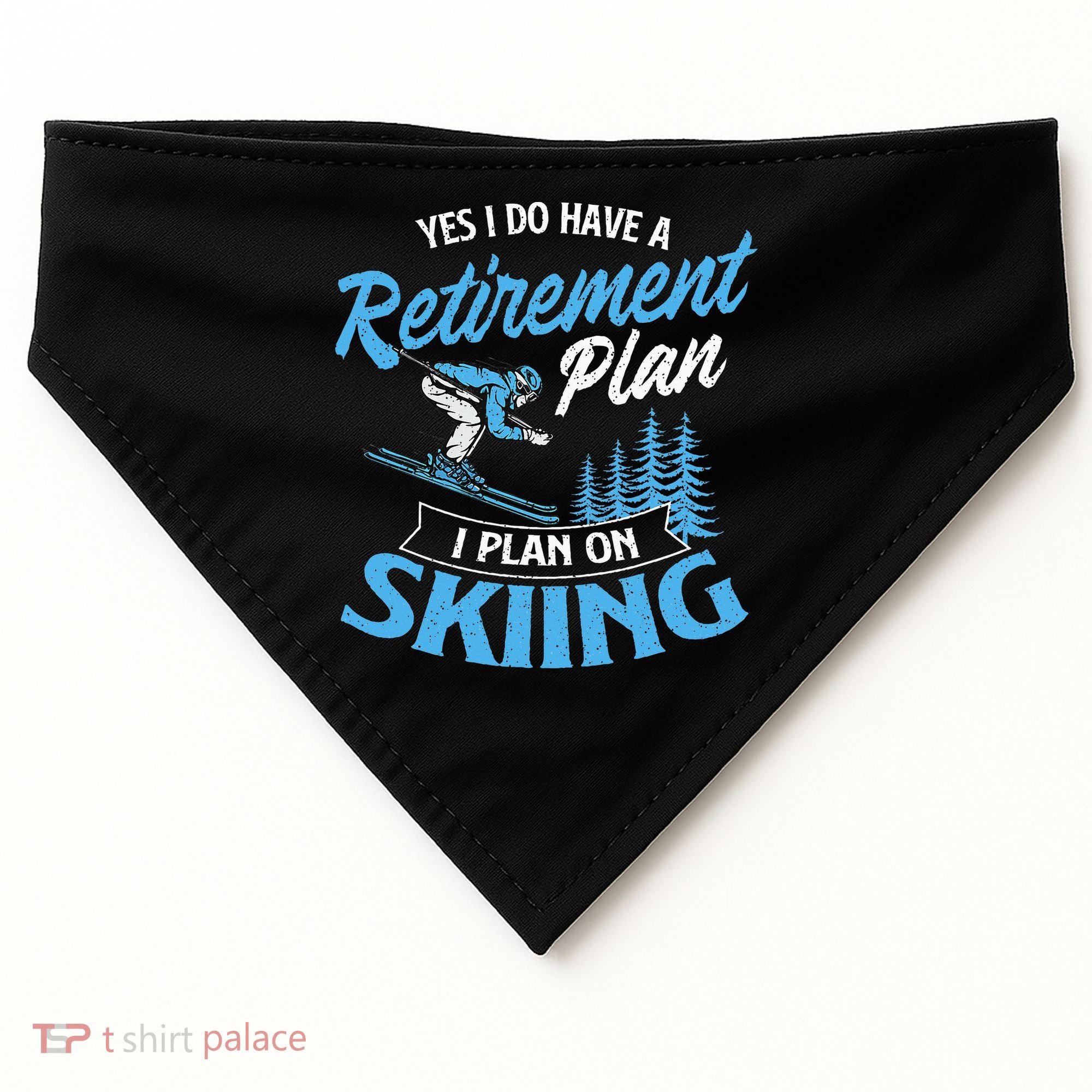 I Do Have A Retirement Plan Skiing Lover Skier Ski Sport USA-Made Doggie Bandana
